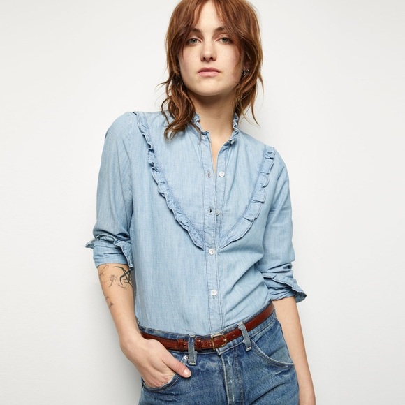 Nili Lotan - Marcela Shirt - Chambray - Picture 1 of 13
